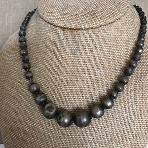 Vintage Iguala Hollow Bead Silver Necklace